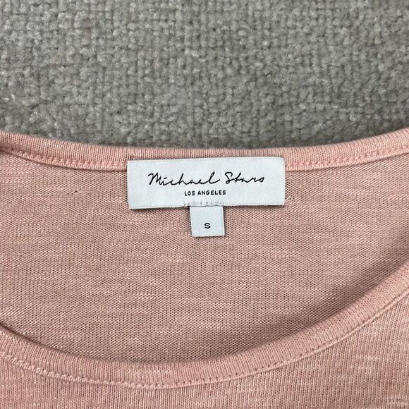 Michael Stars Womens Size Small Pullover Top Pink Peach Long Flowy Sleeves NWOT - Picture 3 of 3